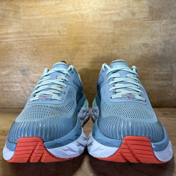 Hoka One One Bondi 7 CUSHIONED Womens Size 9.5 Running Shoes Sneakers Blue Fog - Picture 2 of 12